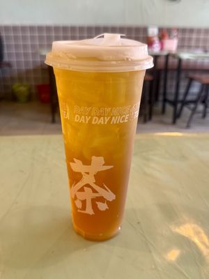 Iced Jasmine Green teaa  at Surn Yi Vegetarian Restaurant in Phnom Penh