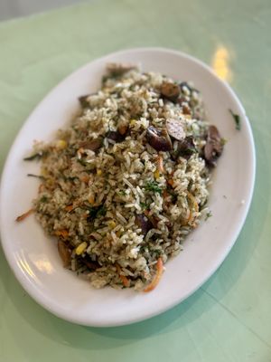 Cambodian vegetable fried ricee  at Surn Yi Vegetarian Restaurant in Phnom Penh