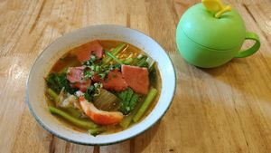 Yam Tum soup at Surn Yi Vegetarian Restaurant in Phnom Penh