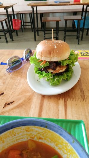 Superburger at Surn Yi Vegetarian Restaurant in Phnom Penh