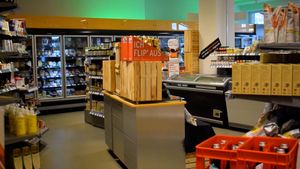 inside store at Veganz in Berlin