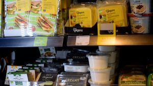 cheeses at Veganz in Berlin