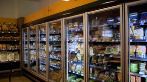 freezer section at Veganz in Berlin