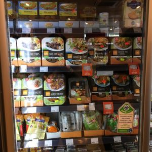 the fridge at Veganz in Berlin