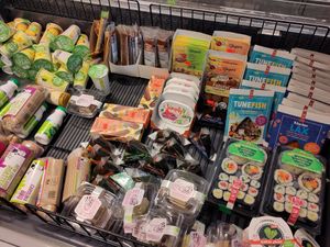 They have a fridge whit discount stuff for example almost expired food at Veganz in Berlin