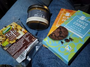 The stuff we bought at Veganz in Berlin