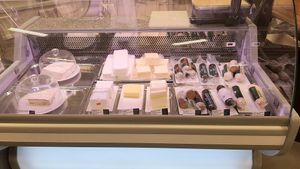 vegan cheese and vegan sausages #Veganuary at Veganz in Berlin