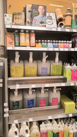 refill station for soaps etc #Veganuary at Veganz in Berlin