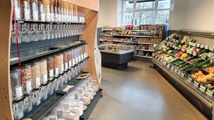 interior of location  #Veganuary at Veganz in Berlin