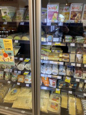 Chilled dairy substitutes  at Veganz in Berlin