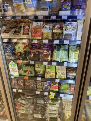 Chilled meat substitutes  at Veganz in Berlin