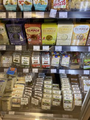 Tempeh and tofu  at Veganz in Berlin