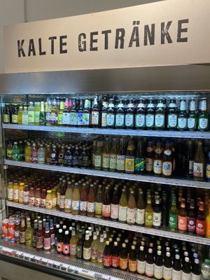 Chilled drinks  at Veganz in Berlin