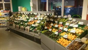 Inside at Veganz in Berlin