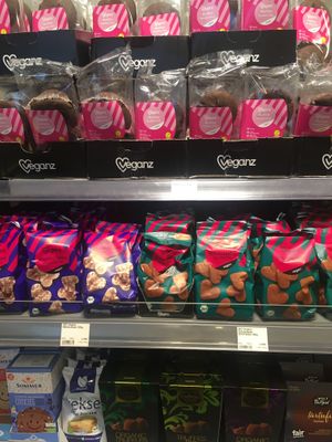 Vegan muffins and cookies at Veganz in Berlin