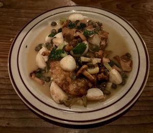 Seitan piccata  at Feral in Portland