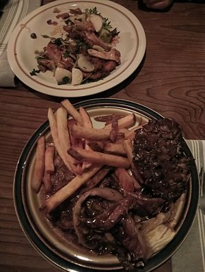 Steak fries and the piccata at Feral in Portland