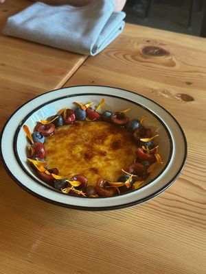 fig leaf crème brûlée  at Feral in Portland