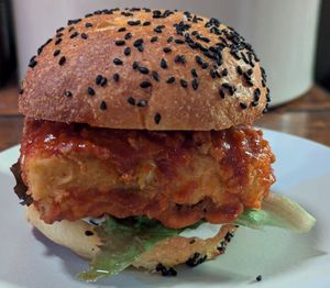 Hot Kimchi-Fried Tofu Sandwich at Feral in Portland