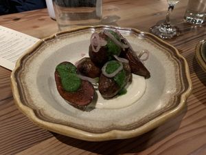 Braised potatoess  at Feral in Portland