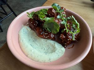 Fried lion's mane mushrooms at Feral in Portland