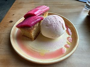 Olive oil cake at Feral in Portland