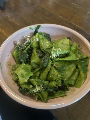Pesto morel pasta  at Feral in Portland