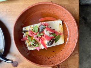 Silken tofu reimagined...  at Feral in Portland