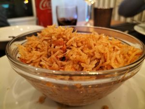 Riso con verdure vegan at Namastè India in Turin