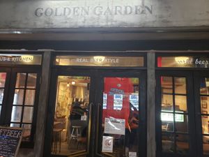 Multiple tables but still intimate. at Golden Garden in Hiroshima