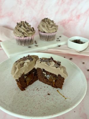 Chocolate Caramel Cupcake at Planted Planet in Melide