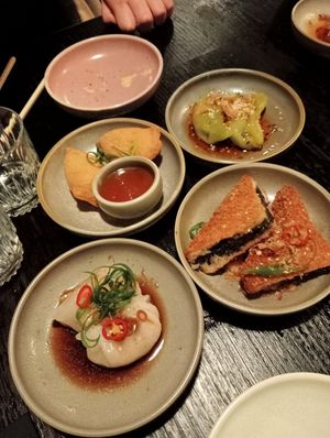 Curry puffs, prawn toast and dumplings at Ginger Meg's in Newcastle