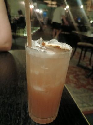 Pink lotus cocktail at Ginger Meg's in Newcastle
