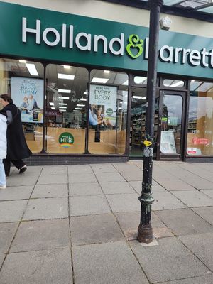 Shop front at Holland & Barrett in Llandudno