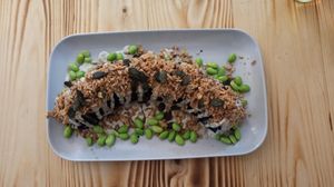 Pickle roll at Vegashi Vegan Fusion in Ljubljana