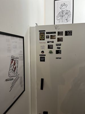 Toilet door  at Vegashi Vegan Fusion in Ljubljana