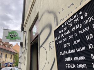   at Vegashi Vegan Fusion in Ljubljana