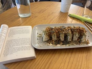 Pickle roll  at Vegashi Vegan Fusion in Ljubljana