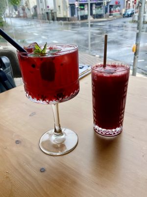 Lemonade & Beetroot juice   at mi . . . Café & Bar in Moerfelden-walldorf