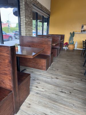 Booth Seating  at PlanTita's Kitchen in Long Beach