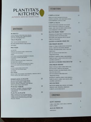 Menu  at PlanTita's Kitchen in Long Beach