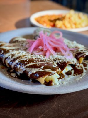 Enmoladas  at PlanTita's Kitchen in Long Beach