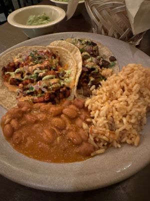 Taco plate  at PlanTita's Kitchen in Long Beach