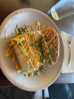 Mishroom burrito at PlanTita's Kitchen in Long Beach