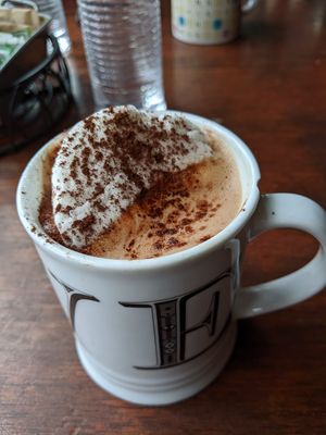 Hot chocolate with the most delicious housemade marshmallows at The Grange in Providence