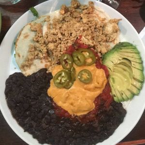 Huevos rojos with tofu at The Grange in Providence