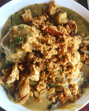 Vegan biscuits and gravy at The Grange in Providence