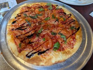 Vegan caprese pizza at Paw Paw Pizza Co. in Paw Paw