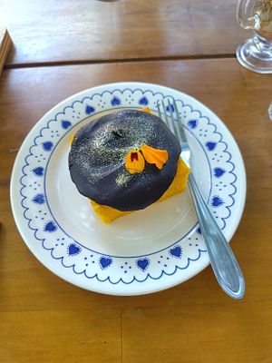 Bolo de cenoura (carrot cake) at Meiuca in Juiz De Fora