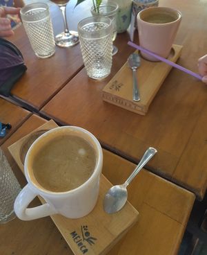 Vegan pingado (coffee with almond milk) at Meiuca in Juiz De Fora